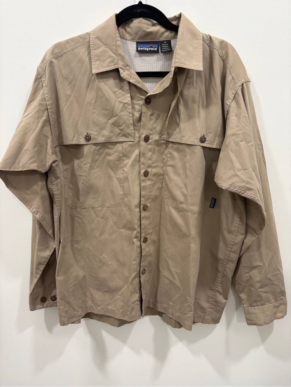 Patagonia vintage Men's Lightweight Tan Button-Up